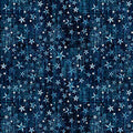 American Country Stars Navy 44"/45" Cotton Fabric Per Yard