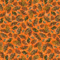 FOREST LIGHT PINE SPRIGS ORANGE 44"/45" Fabric Per Yard
