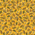 FOREST LIGHT PINE SPRIGS MARIGOLD 44"/45" Fabric Per Yard