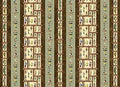 The Lure Of Fishing Fishing Border Stripe Sage Brown 44"/45" Cotton Fabric Per Yard