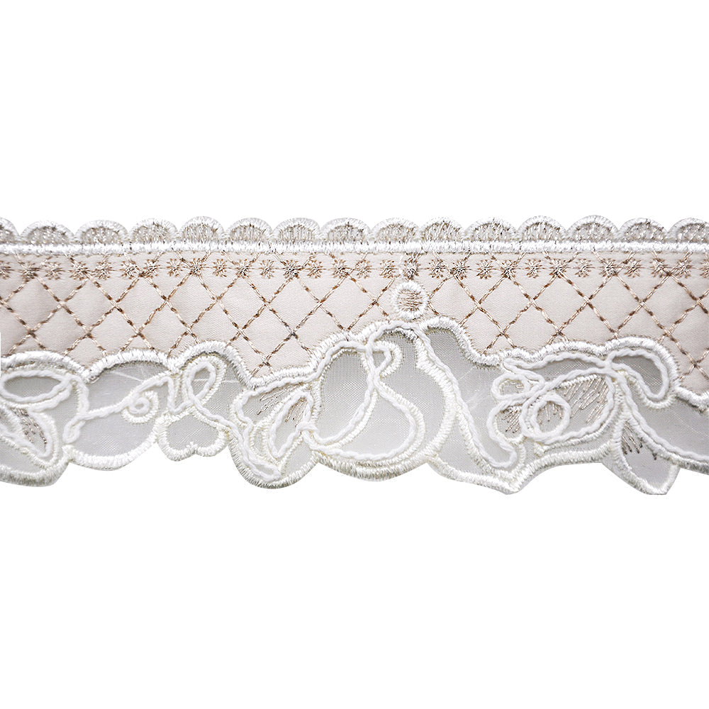 4-inch Elegant Lace Trimming – 5 Yard Roll | Style BR-7542