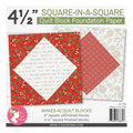 4.5in Square in a Square Quilt Block Foundation Paper