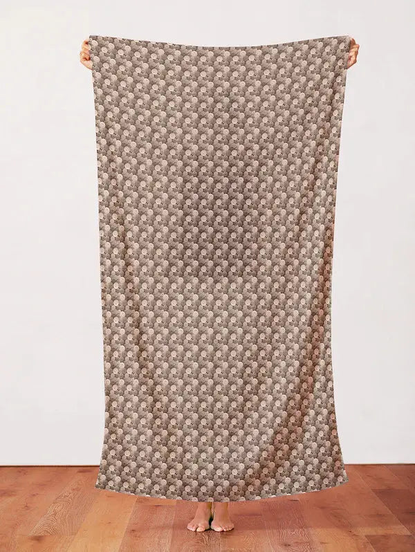 Brown Sepia My Pet Family Yarn Balls Cotton 44"/45" Fabric Per Yard