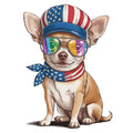 4th of July Dog Fabric Panel 1