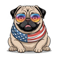 4th of July Dog Fabric Panel 4