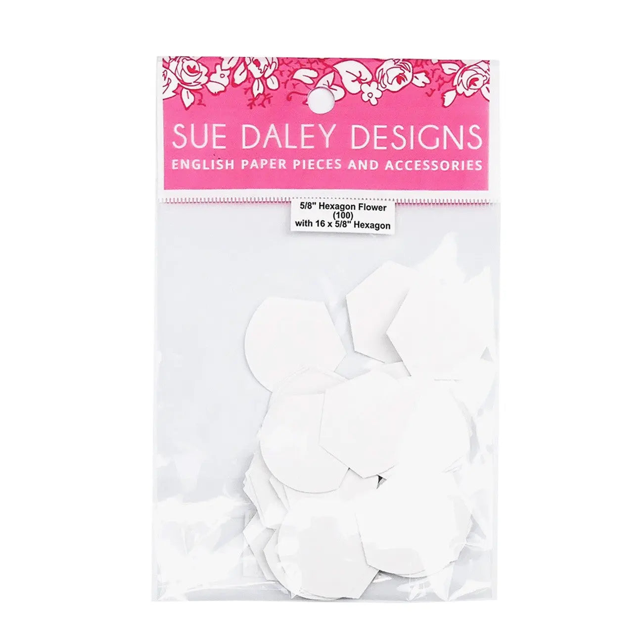 5/8in Hexagon Flower Petal Paper Pieces