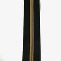 #5 Emmaline Zippers-by-the-Yard 3yds Black Antique Brass Teeth