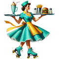 50s Diner Fabric Panel 1