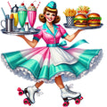 50s Diner Fabric Panel 22