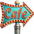 50s Diner Fabric Panel 24
