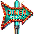 50s Diner Fabric Panel 4