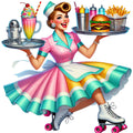 50s Diner Fabric Panel 7