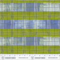 Cool Lime Plaid Cotton 43/44 Fabric Per Yard