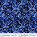 108" Quilt Back Twinkling Daisies Indigo Cotton Wideback Fabric per yard