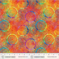 108" Quilt Back Flower of Life Orange Crush Cotton Wideback Fabric per yard