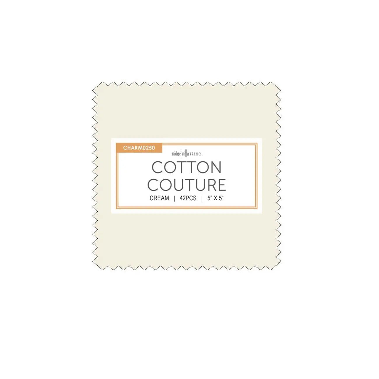5in Squares, Cotton Couture, Cream, 40pcs/bundle