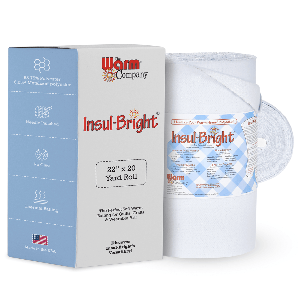 Insul-Bright 22" x 20 YD Batting - Heat-Resistant Insulation for Quilting Projects