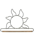 6in Sun with Dowel Gray