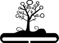 6in Winter Tree Split Bottom Holder