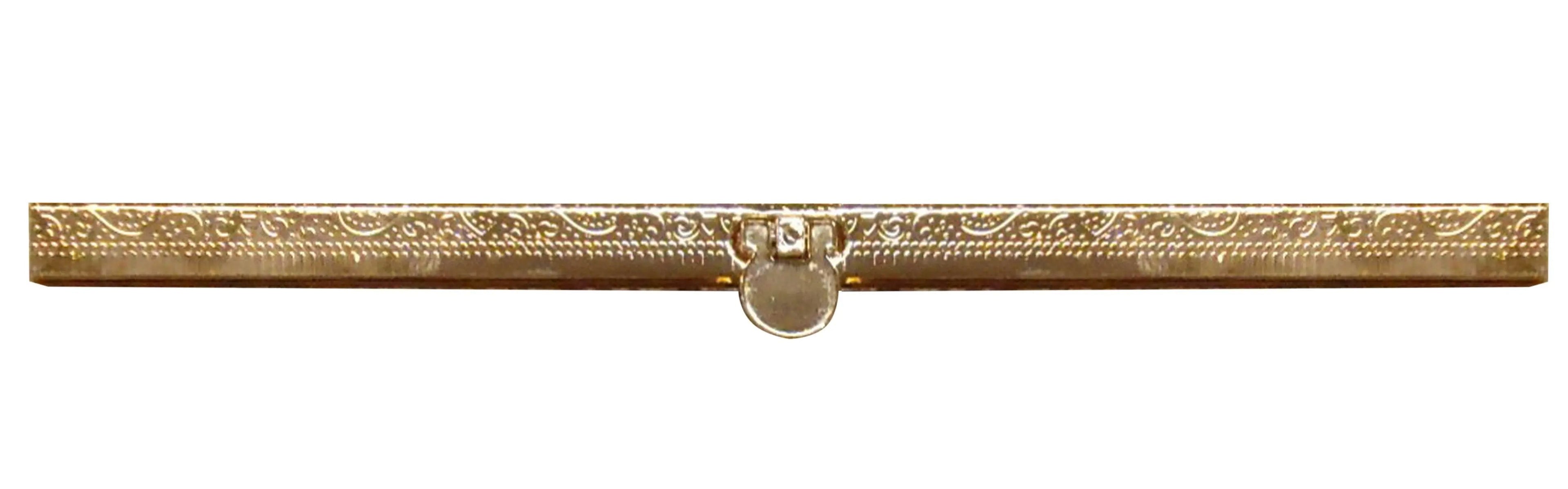 7-1/2in Wallet Clasp Embossed Yellow Gold