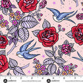 Perfect Day Pink Cotton 44"/45" Fabric Per Yard