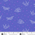 Perfect Day Swallows Blue Cotton 44"/45" Fabric Per Yard