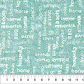 Saddle Up Words Caribbean Cotton 43"/44" Fabric Per Yard