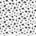 White Flowerheads 44"/45" Cotton Fabric Per Yard
