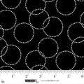 Black Stitched Circles 44"/45" Cotton Fabric Per Yard