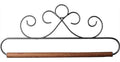 8in French Curls Gray Fabric Holder