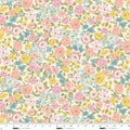 Warm White Multi Floral Layla 44"/45" Cotton Fabric per Yard