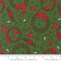Holiday Cheer Evergreen Cardinals Wreaths 44"/45" Cotton Fabric Per Yard