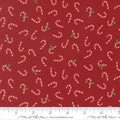 Holiday Cheer Cardinal Candy Cane Novelty 44"/45" Cotton Fabric Per Yard