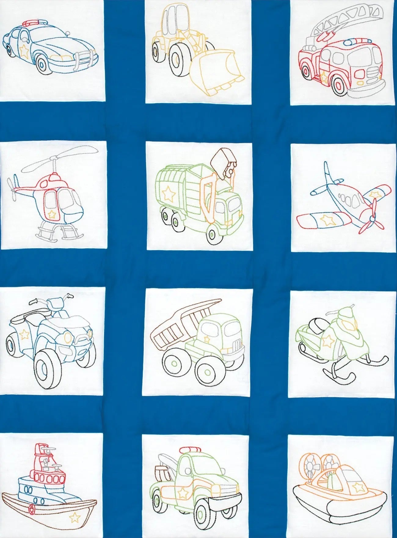 9in Quilt Square Theme Rescue Vehicle