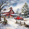 A Country Christmas Fabric Panel 36