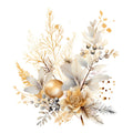 A Golden Christmas Fabric Panel 10