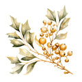A Golden Christmas Fabric Panel 11