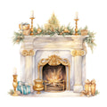 A Golden Christmas Fabric Panel 36
