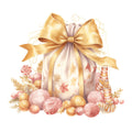 A Golden Christmas Fabric Panel 37