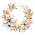 A Golden Christmas Fabric Panel 6