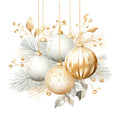 A Golden Christmas Fabric Panel 9