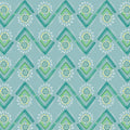 A Heart Led Life - Flower Spray - Teal 44" / 45" Fabric Per Yard