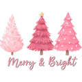 A Pink Christmas Fabric Panel 11