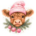 A Pink Christmas Fabric Panel 13