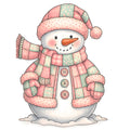 A Pink Christmas Fabric Panel 17