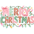 A Pink Christmas Fabric Panel 23