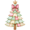 A Pink Christmas Fabric Panel 25