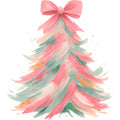 A Pink Christmas Fabric Panel 28