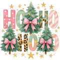 A Pink Christmas Fabric Panel 5