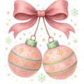 A Pink Christmas Fabric Panel 6